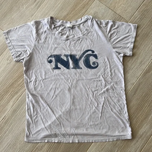 ANTHROPOLOGIE LetLuv Vintage NYC Slouchy Tee Grey Blue S Anthropologie - Picture 4 of 8